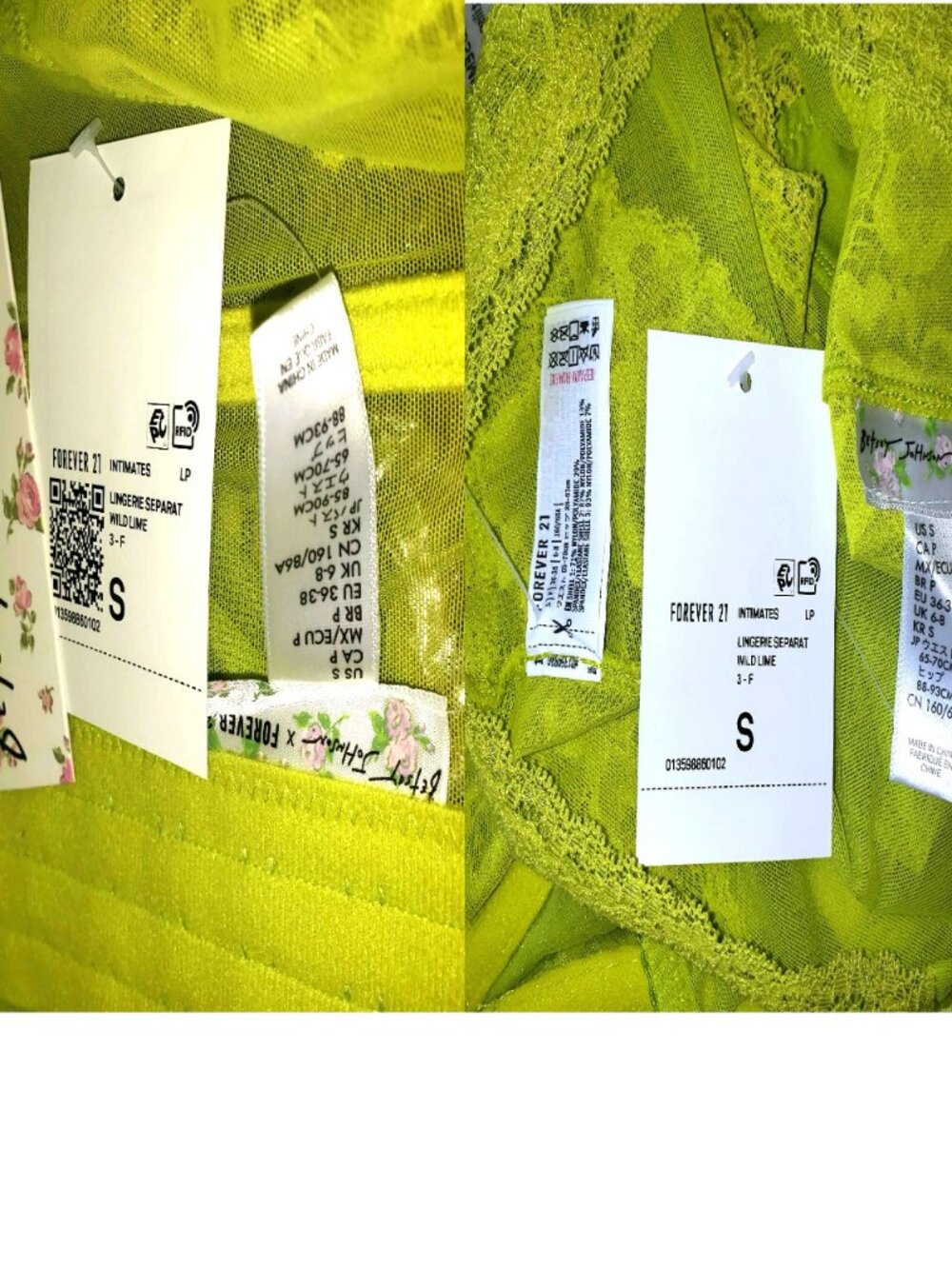 Betsey Johnson Corset Dress Top Panties Lingerie Set Green Lace Mesh Butterfly S - Picture 16 of 16
